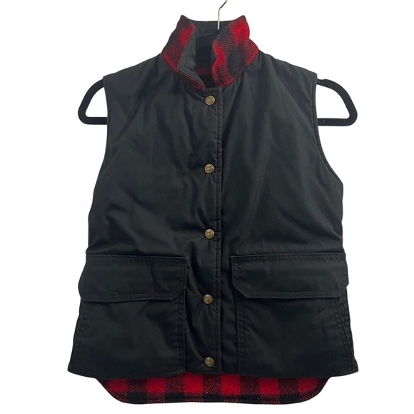 Woolrich Jackets & Blazers - Woolrich Reversible Buffalo Check Wool Vest, Black‎ and Red size Small - Vintage